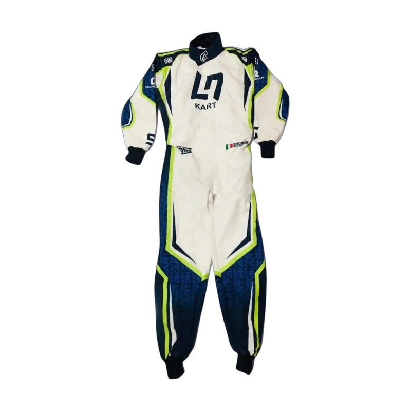 LN Kart OMP Driver Overall White Go Kart Race Suit