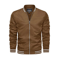 Men's Lightweight Bomber Jacket - Brown