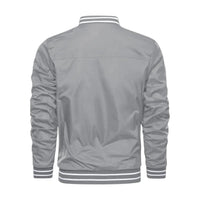 Men's Lightweight Bomber Jacket - Light Grey